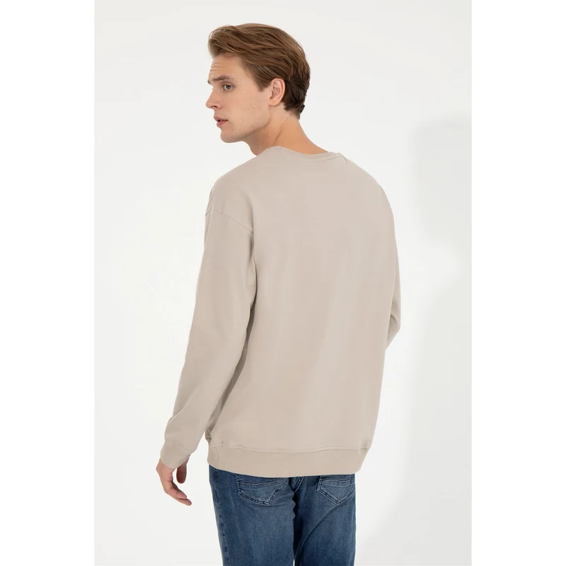 U.S. Polo Assn. Erkek Taş Bisiklet Yaka Sweatshirt RQ8187