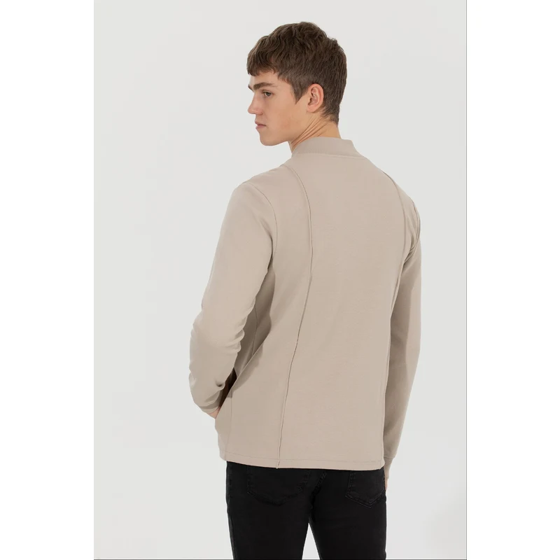 U.S. Polo Assn. Erkek Taş Dik Yaka Örme Hırka TZ7341