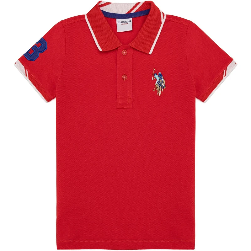 U.S. Polo Assn. Erkek Çocuk Kırmızı Polo Yaka Tişört