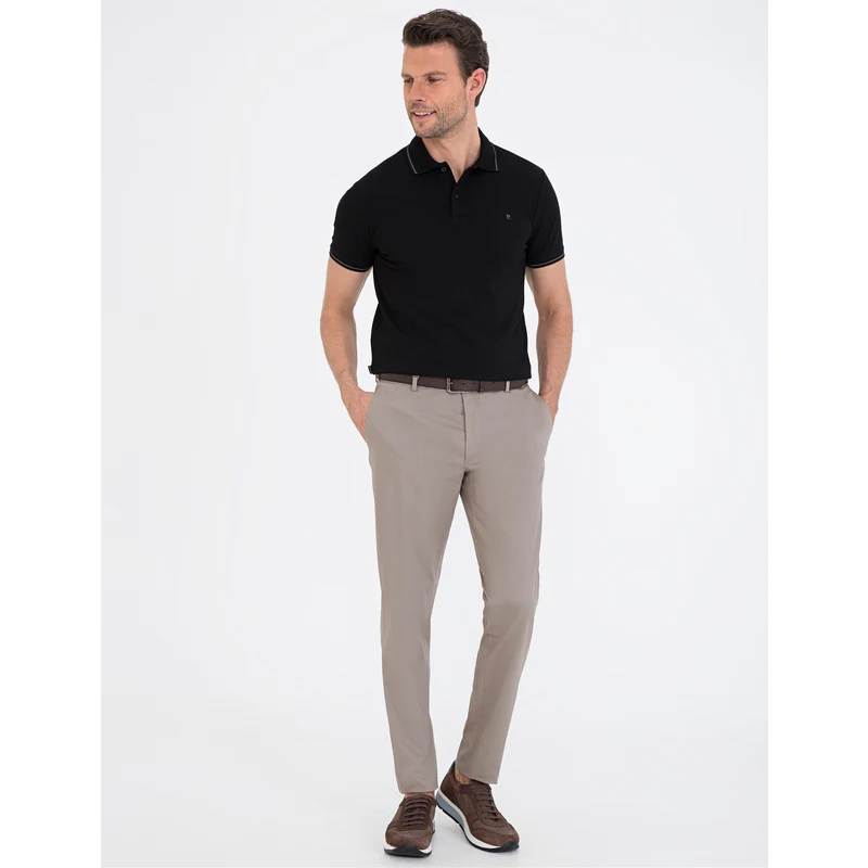 Pierre Cardin Siyah Slim Fit Polo Yaka Basic Tişört PS7575