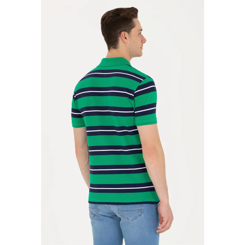 U.S. Polo Assn. Erkek Yeşil Polo Yaka Tişört RQ7552