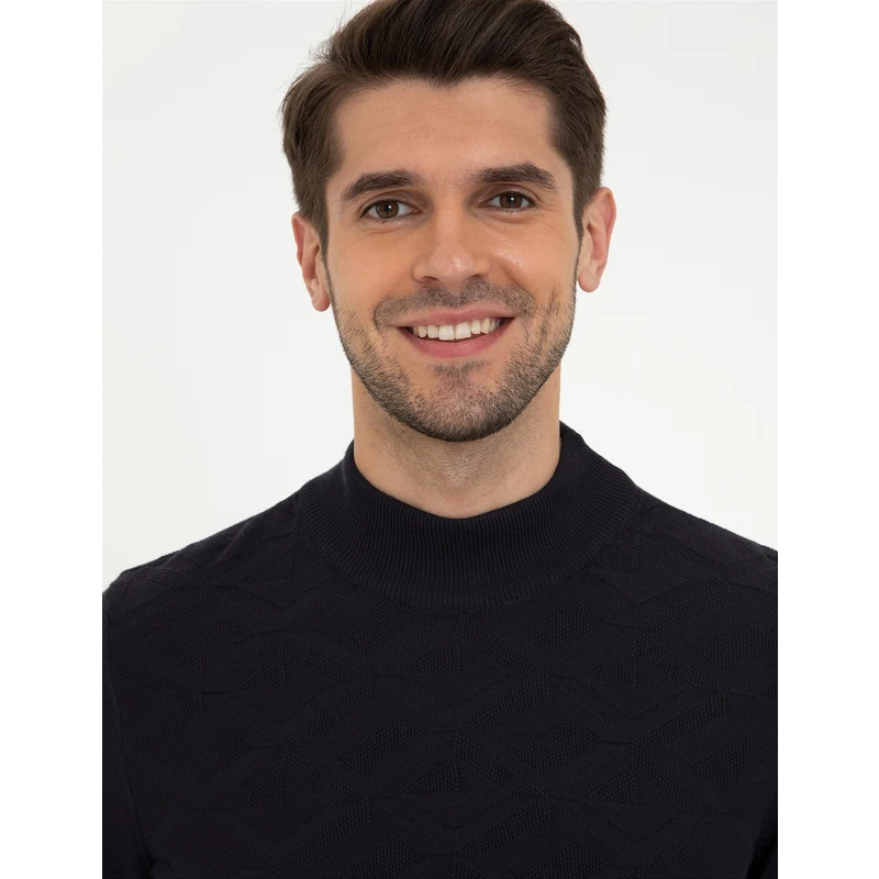 Pierre Cardin Lacivert Slim Fit Kazak