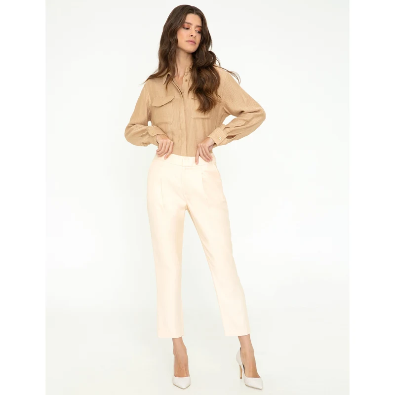Pierre Cardin Camel Comfort Fit Uzun Kollu Gömlek NV7054