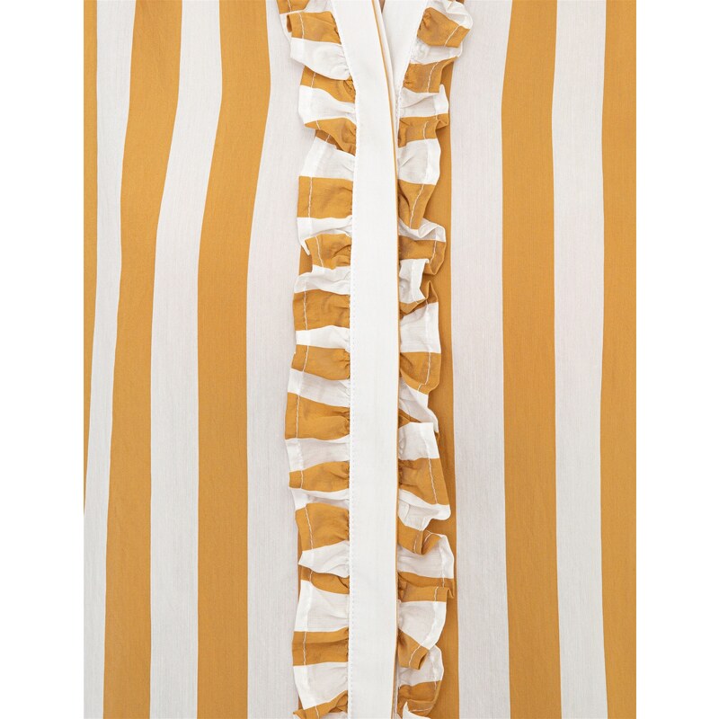 Pierre Cardin Sarı Çizgili Comfort Fit Uzun Kollu Gömlek