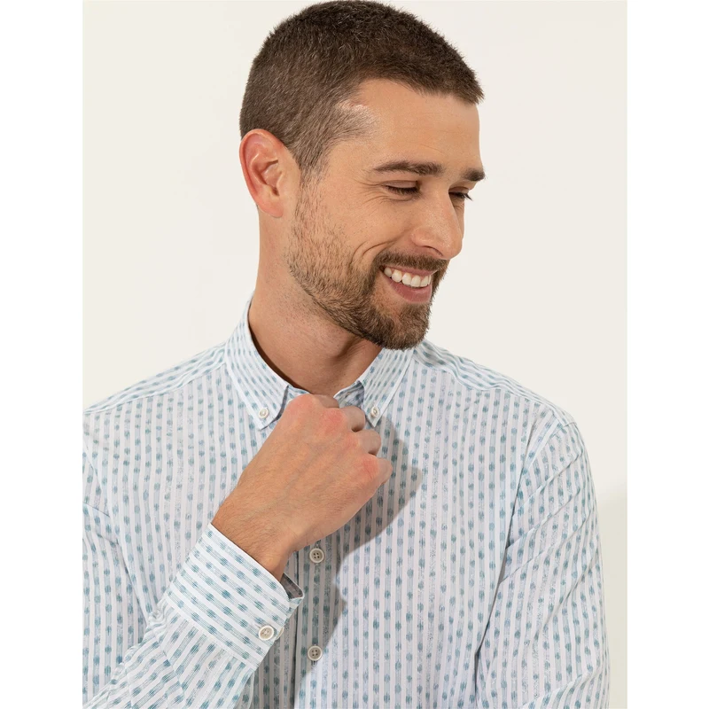 Pierre Cardin Zümrüt Slim Fit Uzun Kollu Gömlek Pierre Cardin Zümrüt Slim Fit Uzun Kollu Gömlek