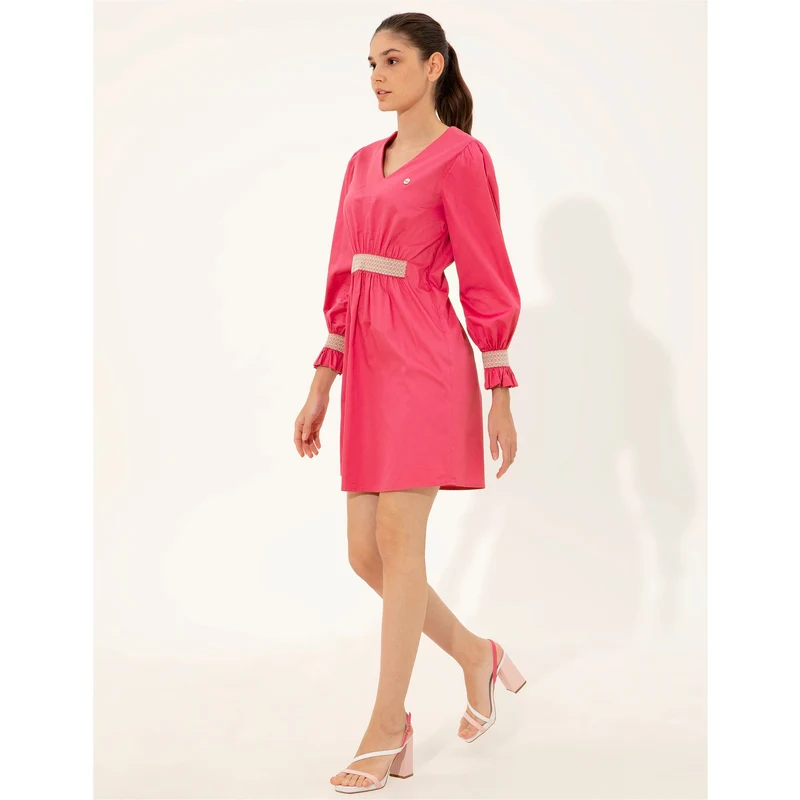 Pierre Cardin Fuşya Dokuma Elbise Pierre Cardin Fuşya Dokuma Elbise