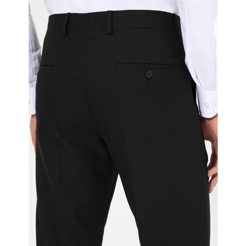 Pierre Cardin Siyah Slim Fit Kumaş Pantolon