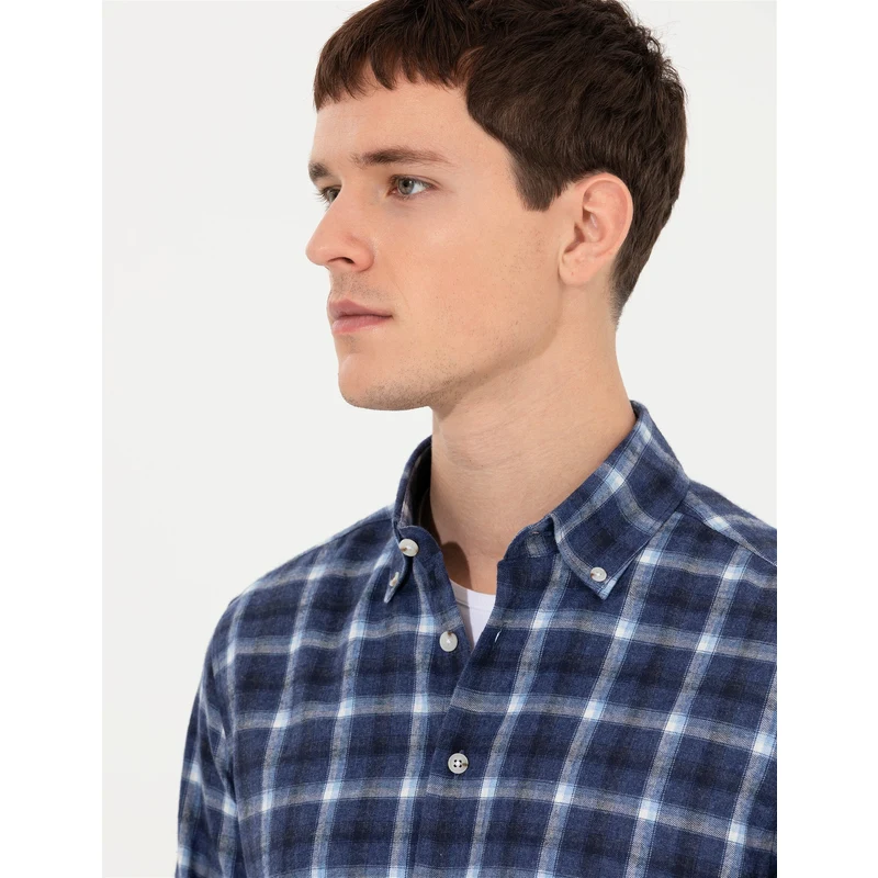 Pierre Cardin Lacivert Slim Fit Uzun Kollu Gömlek Pierre Cardin Lacivert Slim Fit Uzun Kollu Gömlek