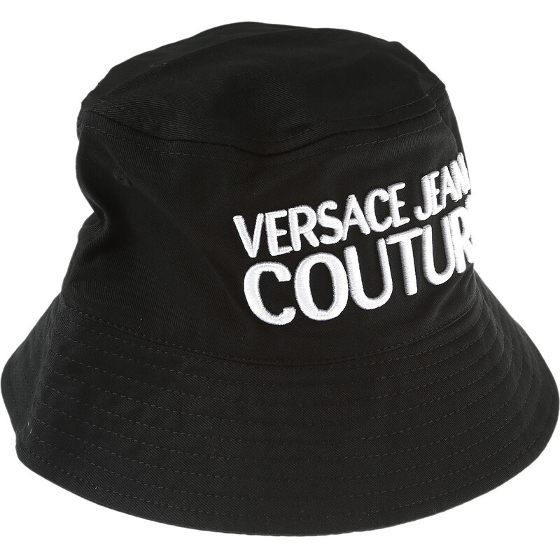 Versace Jeans Couture Erkekler İçin Şapkalar, Kasketler, Kepler, Siyah, Pamuk, 2024, L S