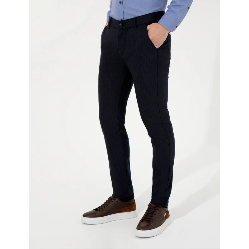 Pierre Cardin Lacivert Slim Fit Kanvas Pantolon Pierre Cardin Lacivert Slim Fit Kanvas Pantolon