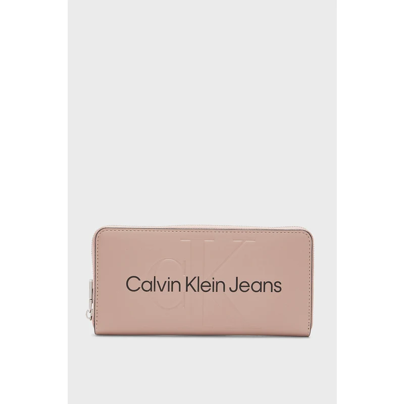Calvin Klein Logolu Çok Bölmeli Bayan Cüzdan K60k610358 Tqu Pudra