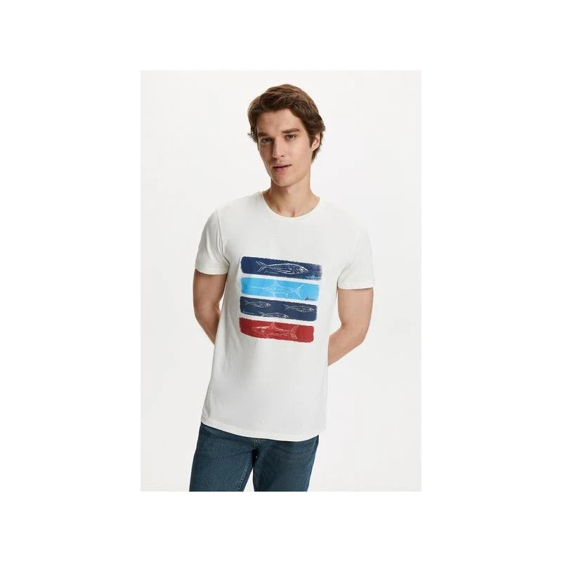 Mudo MARİN BASKILI BİSİKLET YAKA KISA KOLLU T-SHIRT Mudo MARİN BASKILI BİSİKLET YAKA KISA KOLLU T-SHIRT