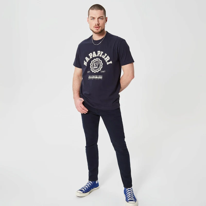 Napapijri S-Quito Erkek Mavi T-Shirt TZ6975