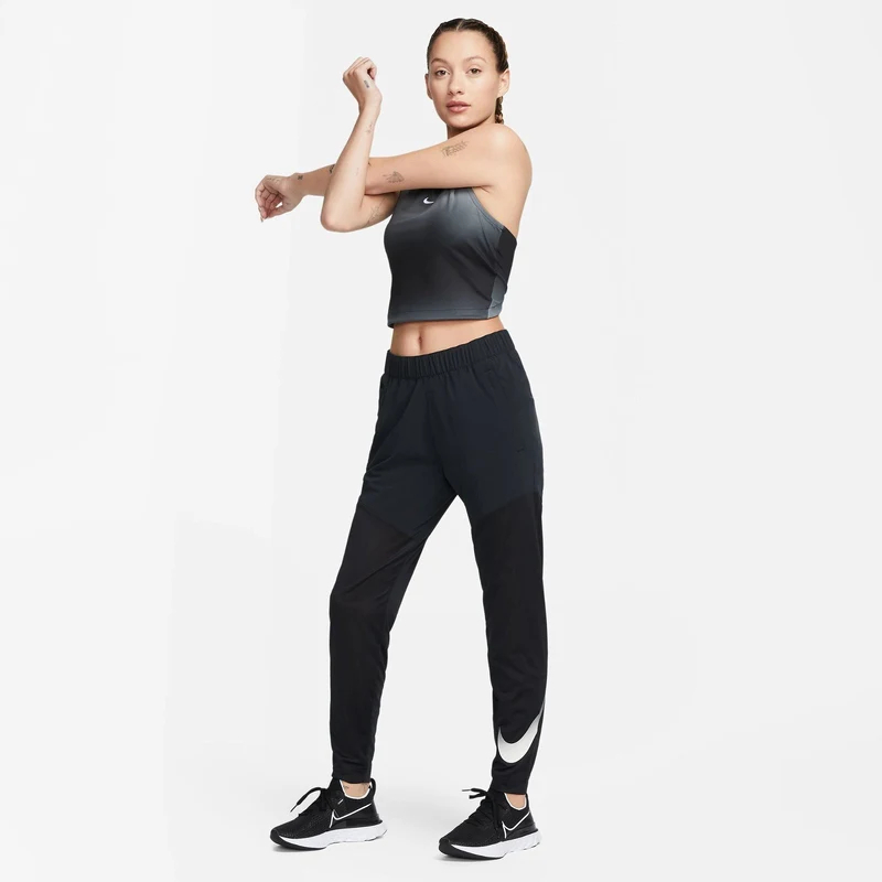 Nike Dri-Fit Swoosh Run Kadın Siyah Eşofman Altı