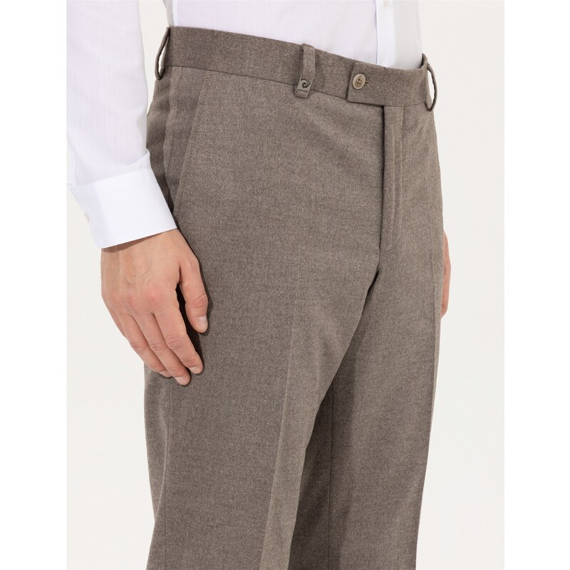 Pierre Cardin Açık Kahverengi Slim Fit Kumaş Pantolon