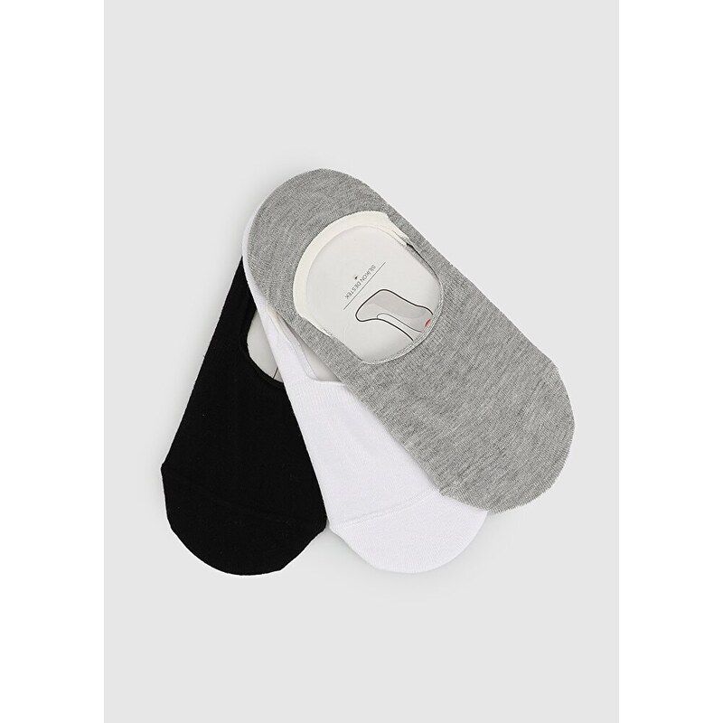 Multi Provoq 6749 3Lü Siyah-Beyaz-Gri Suba Kadın Çorabı