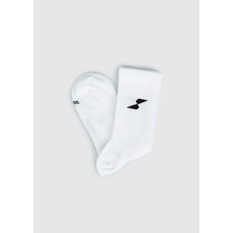 Beyaz Eclipse Sport ES003 Uzun Beyaz Çorap