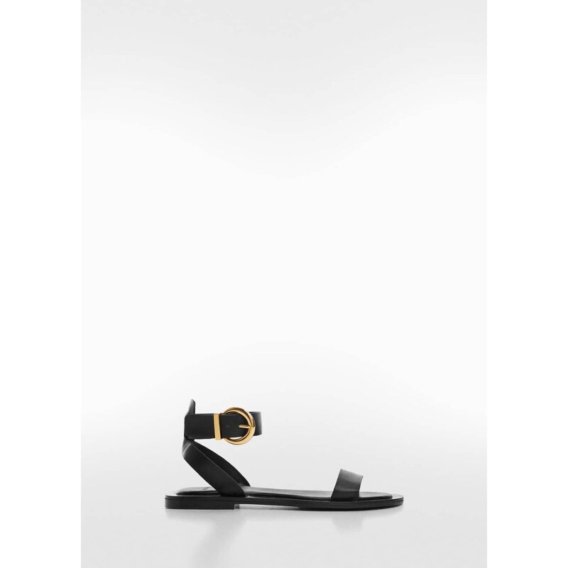 Mango Kadın Tokalı Bantlı Sandalet Siyah