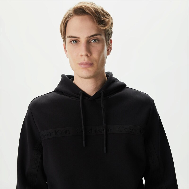 Calvin Klein Logo Tape Erkek Siyah Sweatshirt