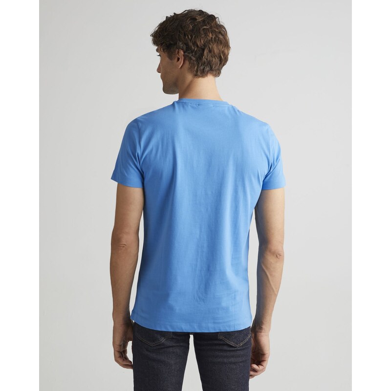 Gant Erkek Mavi Regular Fit Bisiklet Yaka T-Shirt