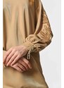 Mizalle Kolları Payet İşleme Detaylı Sweatshirt (Gold)