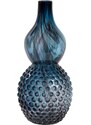 Mizalle Mavi Balon Kabarcıklı Cam Vazo (19X19X31,7)