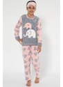 Akbeniz Well Soft Kız Çocuk Pijama Takımı 4527