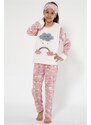 Akbeniz Well Soft Kız Çocuk Pijama Takımı 4524