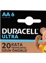 Duracell Ultra Kalem Pil 6'lı AA