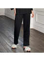 Artış Collection Uzun Kollu Geniş Kalıp Önü Detaylı Pijama Takımı - Siyah