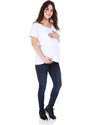 Big Time Taşlı Hamile Denim Pantolon - İndigo