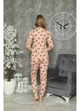 Akbeniz Kadın %100 Pamuk Penye Kısa Kol Pijama Takım 3314