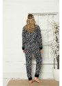 Akbeniz Welsoft Polar Kadın Manşetli Pijama Takımı 8414