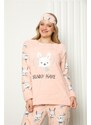 Akbeniz Welsoft Polar Kadın Manşetli Pijama Takımı 8417