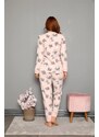 Akbeniz Welsoft Polar Kadın Manşetli Pijama Takımı 8450