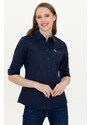 U.S. Polo Assn. Kadın Lacivert Uzun Kollu Basic Gömlek