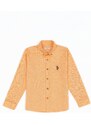 U.S. Polo Assn. Erkek Çocuk Sarı Uzun Kollu Basic Gömlek
