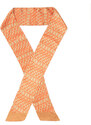 NetWork Kahverengi Logo Desenli Kadın İpek Fular