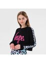 HYPE Ice Leopard Script Crew Çocuk Siyah Sweatshirt.34-ZVLR-237.BLK