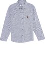 U.S. Polo Assn. Erkek Çocuk Gri Uzun Kollu Basic Gömlek