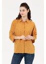 U.S. Polo Assn. Kadın Safran Uzun Kollu Gömlek