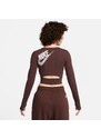 Nike Sportswear Crop Top Kadın Kahverengi T-Shirt.DZ4608.227