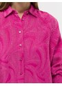 Pierre Cardin Pembe Keten Karışımlı Oversize Gömlek