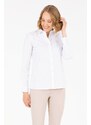 U.S. Polo Assn. Kadın Beyaz Uzun Kollu Basic Gömlek