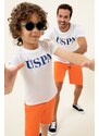 U.S. Polo Assn. Çocuk Beyaz Bisiklet Yaka Tişört