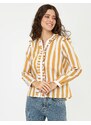 Pierre Cardin Sarı Çizgili Comfort Fit Uzun Kollu Gömlek