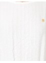 Pierre Cardin Beyaz Crop Top Kısa Kollu Bluz