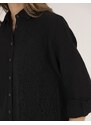 Pierre Cardin Siyah Keten Karışımlı Gömlek