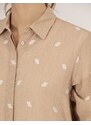 Pierre Cardin Bej Comfort Fit Gömlek Elbise