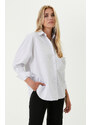 NetWork Uzun Kollu Çizgili Beyaz Gömlek